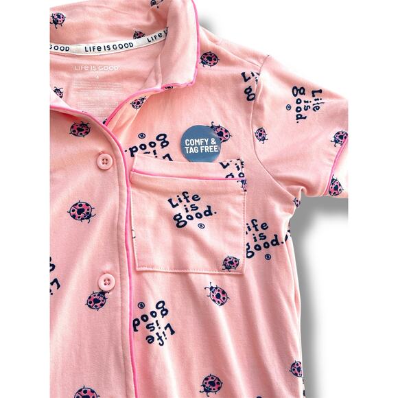 Life Is Good Pink Ladybug Girls Sleepwear Size 4 - Picture 2 of 4